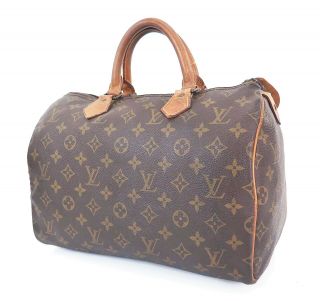 Auth Vtg Louis Vuitton Speedy 30 Monogram Boston Hand Bag Purse Old Style 30133