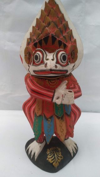Vintage Wood Carved Oriental Asian Figurine Statue Ghost Protector Ornament Thai