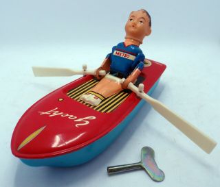 CHINA MS 750 Yacht rowing boat wind - up tin toy 3