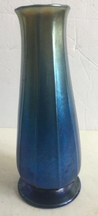 Antique Louis C.  Tiffany Signed Blue Favrile Vase - Ols Esate 10