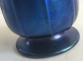 Antique Louis C.  Tiffany Signed Blue Favrile Vase - Ols Esate 6