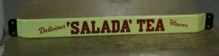 Vintage Salada Tea Soda Pop 34 " Porcelain Metal Door Push Bar Sign Ex