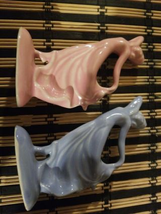 Vintage 70s Art Deco Porcelain Dancing Lady Figurine Pink And Blue Set
