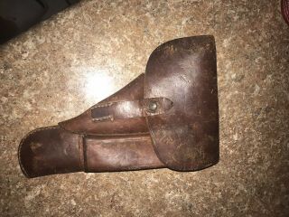 Wwii German Brown Leather P38 Holster