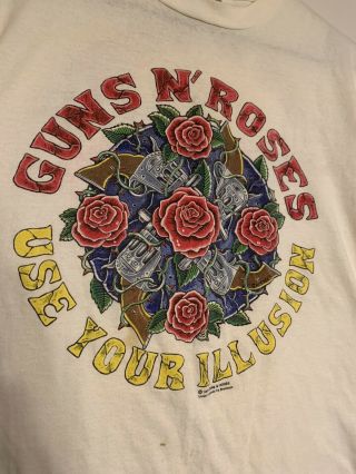 Vintage Guns And Roses Use Your Illusion Tour T Shirt L Brockum