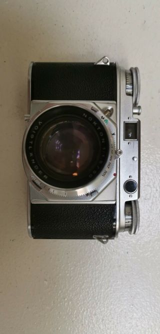Vintage Voigtlander Prominent Camera With Nokton 1.  5/50 Lens