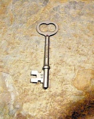 Rusell & Erwin Antique Mortise Lock Skeleton Key 62 R&e Door Key Number 62