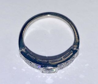 Fine Art Deco Platinum Diamond Ring, .  50 VS/F,  Wonderful, 5