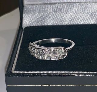 Fine Art Deco Platinum Diamond Ring, .  50 VS/F,  Wonderful, 6