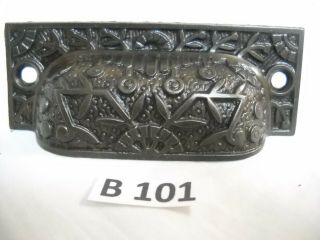 Antique Eastlake Iron Bin Drawer Pull