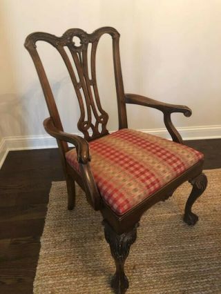 Antique Henredon Dining Table with 6 Chairs & Side Buffet 5