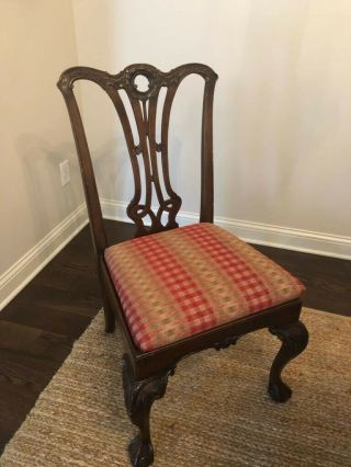 Antique Henredon Dining Table with 6 Chairs & Side Buffet 6