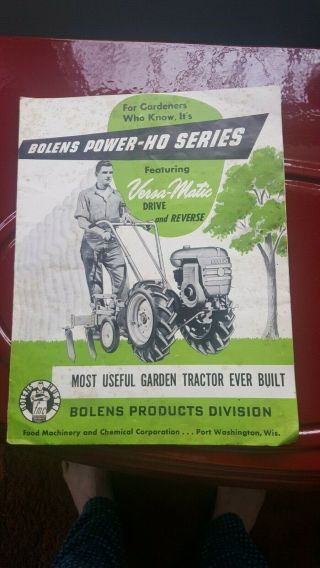 TWO Vintage Two Wheeled Bolen Garden Tractors 12