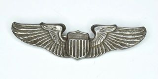 Pre Ww2 Army Air Corps Pilots Wings N.  S.  Meyer Sterling Badge 1.  5” Pinback Wwii