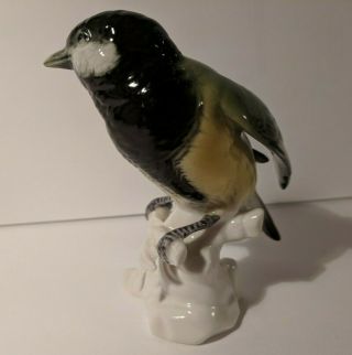 Vintage Germany Karl Ens Ceramic Bird Figurine Marsh Tit 3