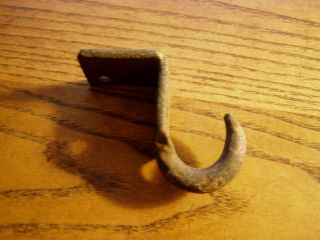 Antique Hand - Forged Iron Small Hook Over Edge Mount