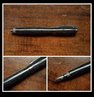 Custom Fountain Pen With Ancient Bog Oak