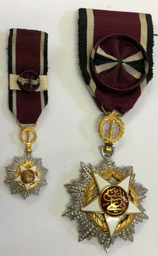 1921 Jordan Order of Independence Medal Badge Wissam Istiqlal Hussein Bin Ali 8