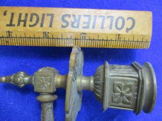 Great Pr.  Victorian Ornate Swing Arm Solid Brass Candle Holders Wall Mount A16 7