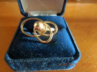 14 Kt Gold Vintage Norman Teufel Swinger Ring Size 6