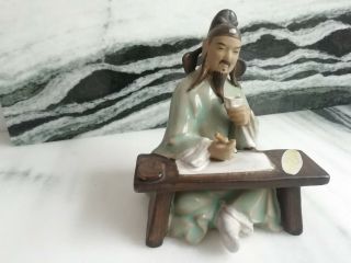 5 Vintage Chinese Shiwan Pottery Figure of a Schola 3