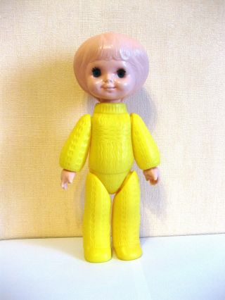 Plastic Doll With Elastic Bands Of The Ussr Of 70 - 80s