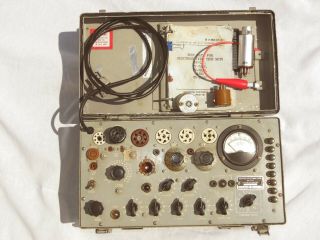 Vintage Military Test Set Electron Tv - 7/u Tube Tester,  Calibrated