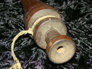 Vintage Antique Hand Made Turned Wood Wooden Duck Call Reelfoot Brass Reed 4