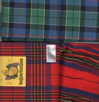 Tartan Sash Clan Leslie Ladies Scottish Wool Plaid