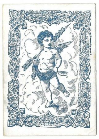 Ca.  1860s M Nelson Playful Romance Cupid Complete Playing Cards Antique Risque 3