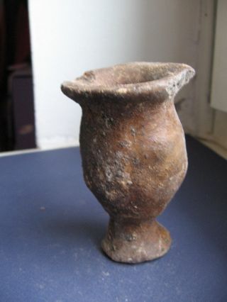 Bronze Age Early Hallstatt Ancient Illyrians Clay Urn 1200 - 800 B.  C.  82 Mm