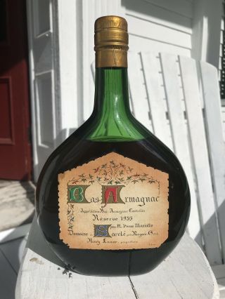 Vintage Antique Bas Armagnac Bottle 1935
