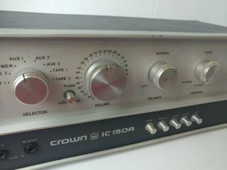 Crown IC - 150A Audiophile Preamp Stereo Preamplifier Vintage Amp 3