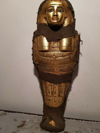 Rare Antique Ancient Egyptian Ushabti Servant God Isis Horus Sekhmet 1750 - 1670bc