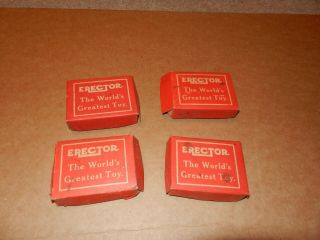 4 A C Gilbert Erector Small Parts Boxes,  1920 