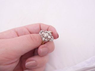 18ct Gold Old Mine Rose Cut Diamond Ring 18k 750