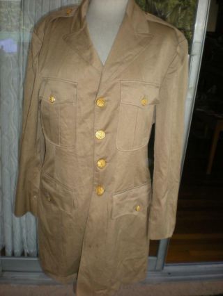 Us Army Rare Cotton,  Tan Uniform Blouse/ 1930 