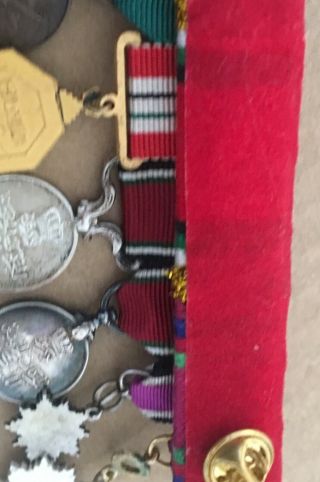 Jordan Group Bar of8 Miniature Medal Badge Order WW II Military Joint Operations 8