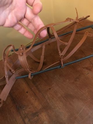 Vtg 1960 ' s Marx Johnny West Covered Wagon Horse Hitch & Harness - Please Read 7
