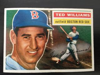 1956 Topps Ted Williams Baseball Card Really - Vintage