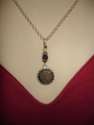 Ancient Christian Coin Necklace Pendant Jewelry With Ancient Roman Coin