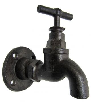Vintage - Look Non - Faucet Spigot Shaped Cast Iron 3.  5 " X 4 " Coat Hook