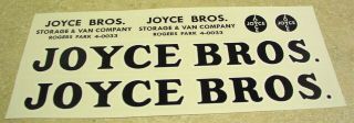 Tonka Joyce Brothers Allied Van Lines Stickers Tk - 143