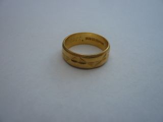 Vintage Quality Old 22ct Solid Gold Band Ring Size M 1/2 N Hm London 1971