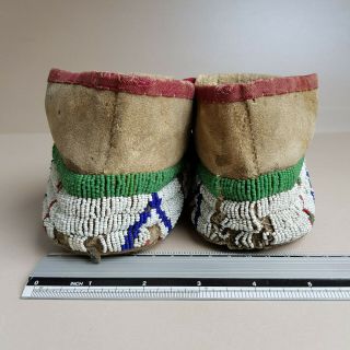 Antique Classic Sioux (Lakota/ Dakota) Beaded Moccasins,  circa 1880 - 1890 6