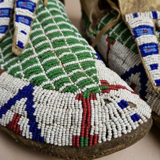 Antique Classic Sioux (Lakota/ Dakota) Beaded Moccasins,  circa 1880 - 1890 8