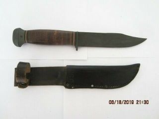 U.  S.  N.  Mark 1 Rh (pal) 35 Made In Usa With Sheath (knife In)