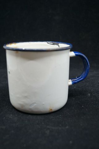 Ww1 Ww2 Era British Canadian Enamel Tin Mug Cup