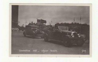 Convention 1927 American Legion Parade,  Paris France,  Real Photo Postcard