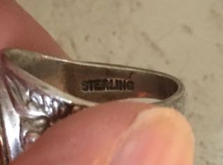 VINTAGE WWII US ARMY AIR FORCES STERLING SILVER RING SZ 10 3